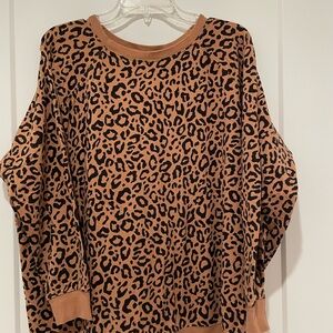 Torrid Animal Print Top in Brown and Black
